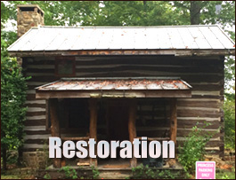 Historic Log Cabin Restoration  Jarratt, Virginia